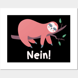 Cute Koala Funny German Sayings Nein Posters and Art